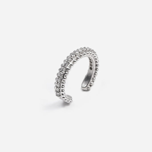 Earcuff Nove25 Opulence donna in argento con zirconi