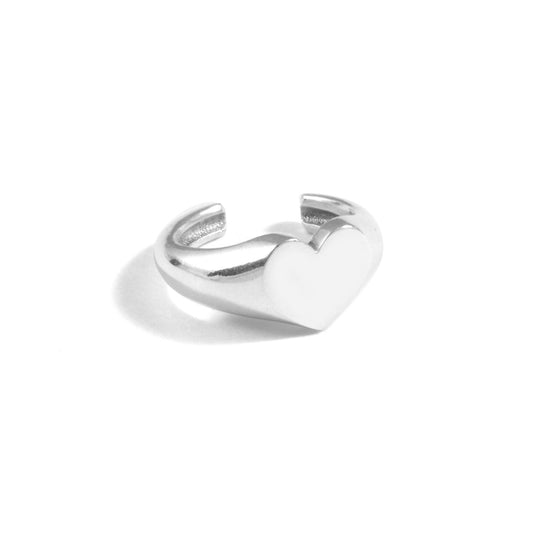 Earcuff donna Nove25 Timeless in argento con un cuore