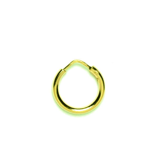 Mono orecchino unisex Nove25 Timeless argento dorato liscio e filo 8 mm