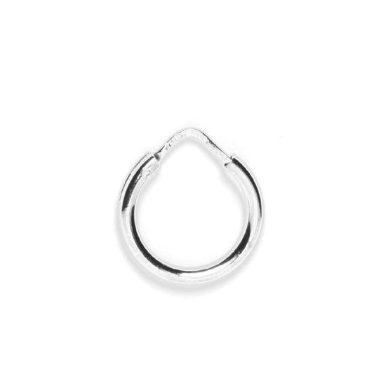 Mono orecchino unisex Nove25 Timeless argento liscio e filo tondo 13 mm