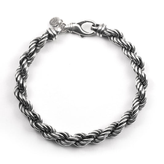 Bracciale catena Nove25 in argento brunito lucido unisex 20 cm