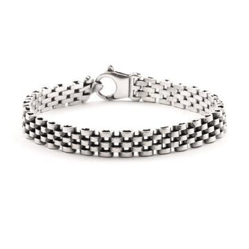 Bracciale Nove25 realizzato in argento brunito unisex 20 cm