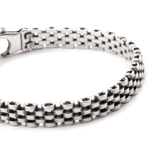 Bracciale Nove25 realizzato in argento brunito unisex 20 cm