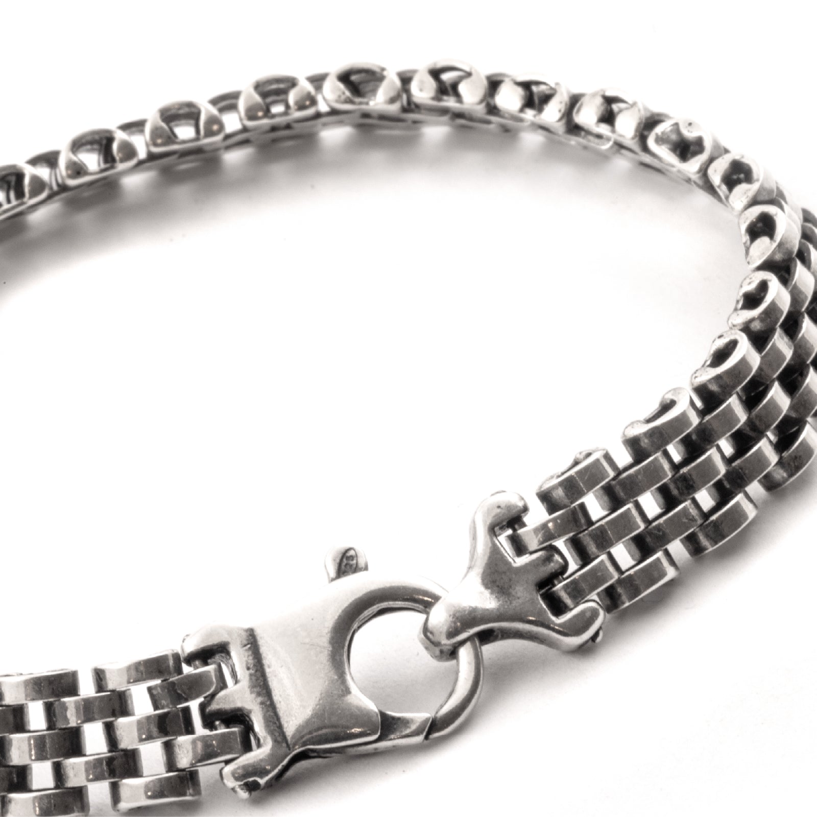 Bracciale Nove25 realizzato in argento brunito unisex 20 cm