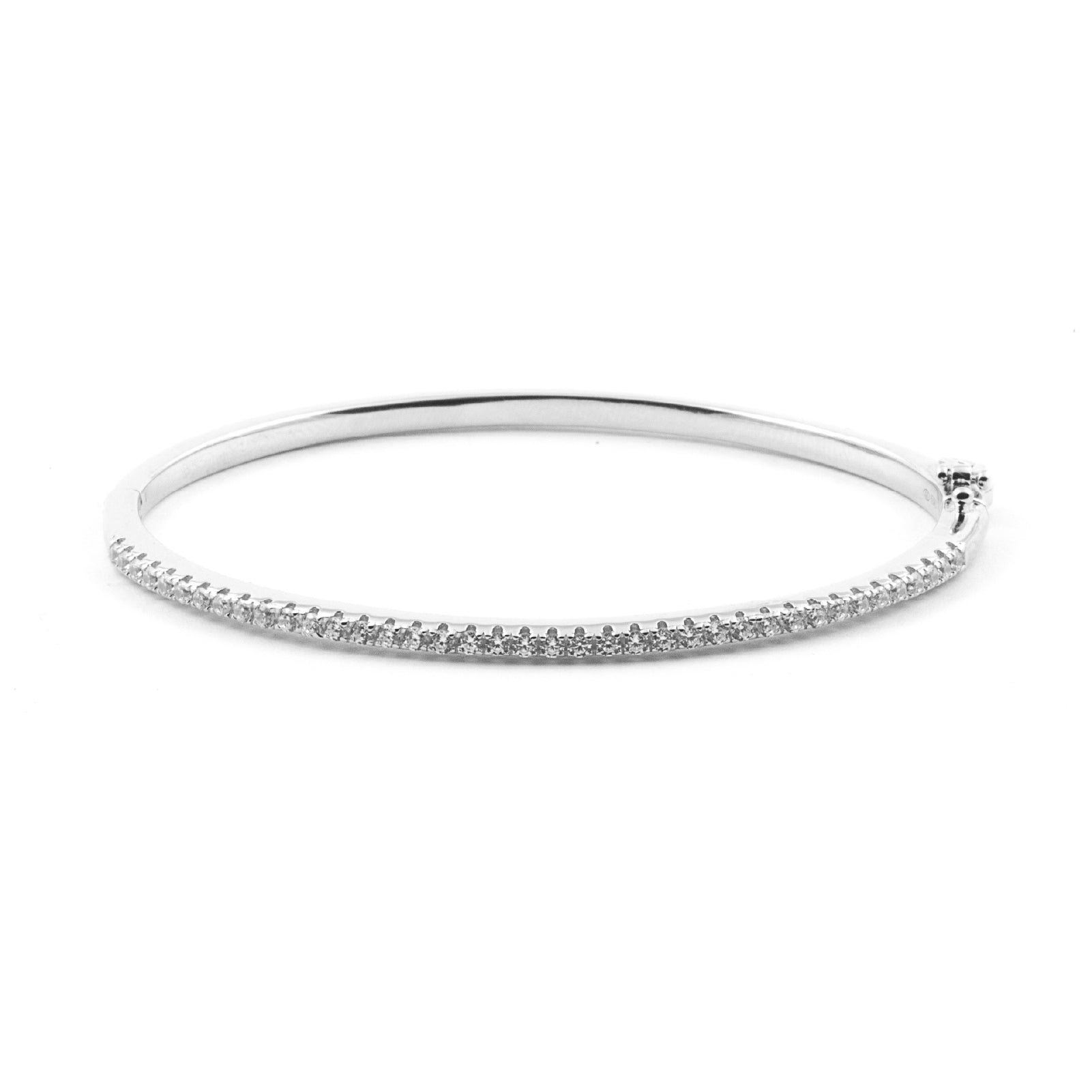 Bracciale rigido Nove25 in argento con zirconi bianchi Rigido