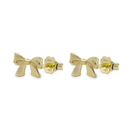 Orecchini donna Rue Des Mille Candy Bow in argento dorato a fiocco