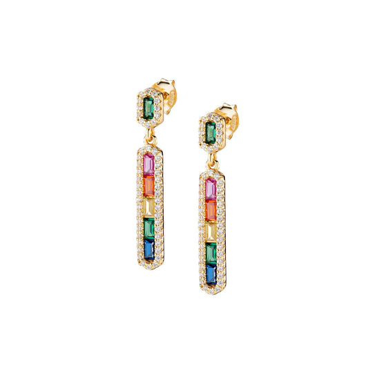 Orecchino pendenti Amen Elegance donna argento dorato con zirconi multicolor ORRATAGMZ1-1