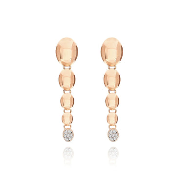 Orecchini donna Nanis Boules oro rosa con boules e diamanti 0,34ct