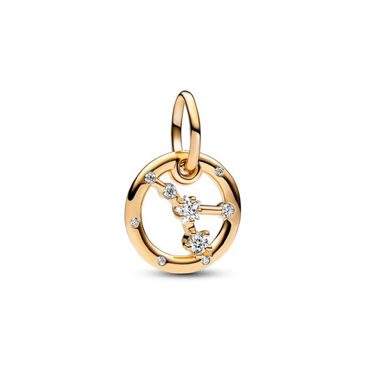 Charm Pendente Cancro Pandora placcato oro 14k e zirconi P.762708C01