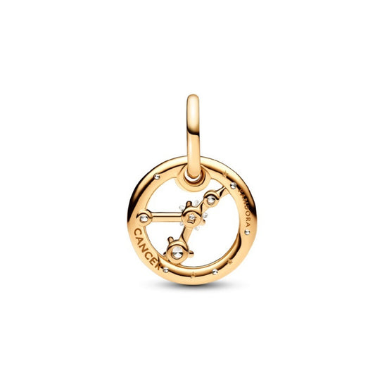 Charm Pendente Cancro Pandora placcato oro 14k e zirconi P.762708C01