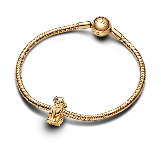 Charm Il Re Leone Pandora placcato in oro da donna P.763376C01