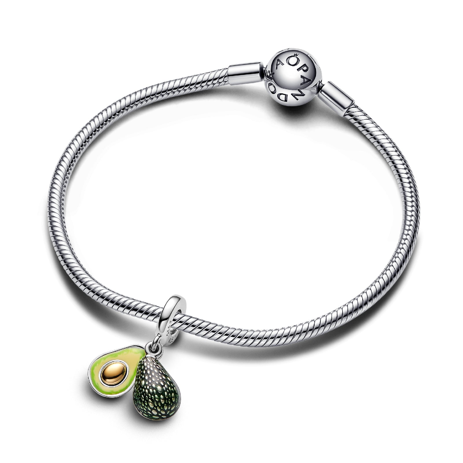 Charm avocado in Argento Sterling 925 con placcatura oro 14kt P.763405C01