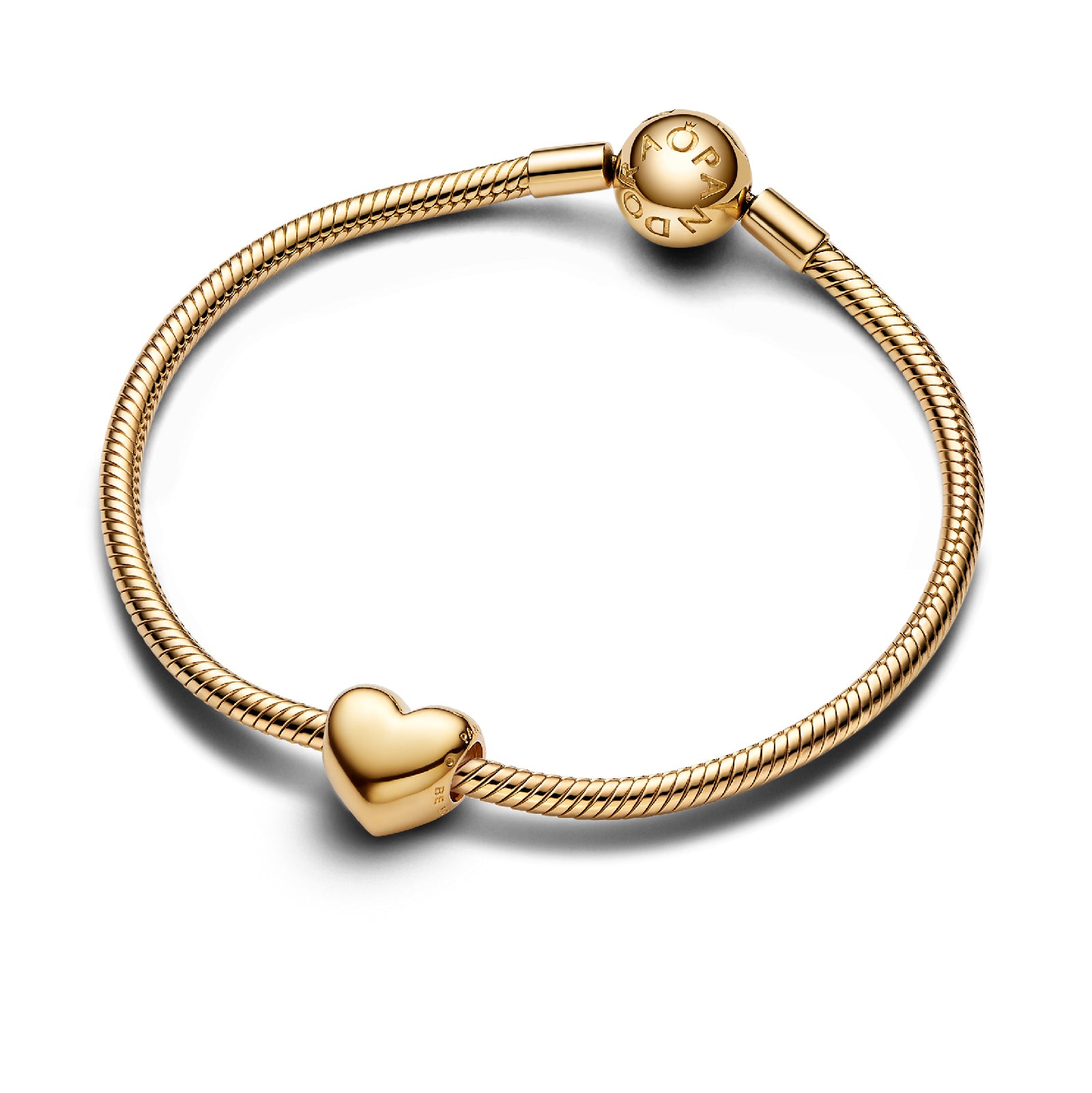 Charm cuore medio Pandora placcato in oro 14kt da donna P.763439C00