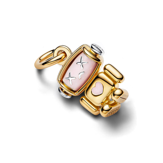 Charm pendente robot Pandora con placcatura oro 14kt da donna P.763441C01