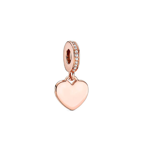 Charm cuore pendente Pandora placcato in oro rosa 14k da donna P.788761C01