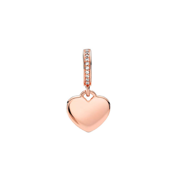 Charm cuore pendente Pandora placcato in oro rosa 14k da donna P.788761C01