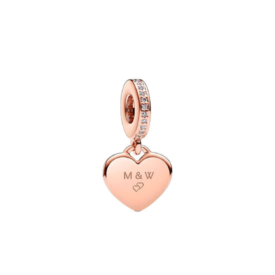 Charm cuore pendente Pandora placcato in oro rosa 14k da donna P.788761C01