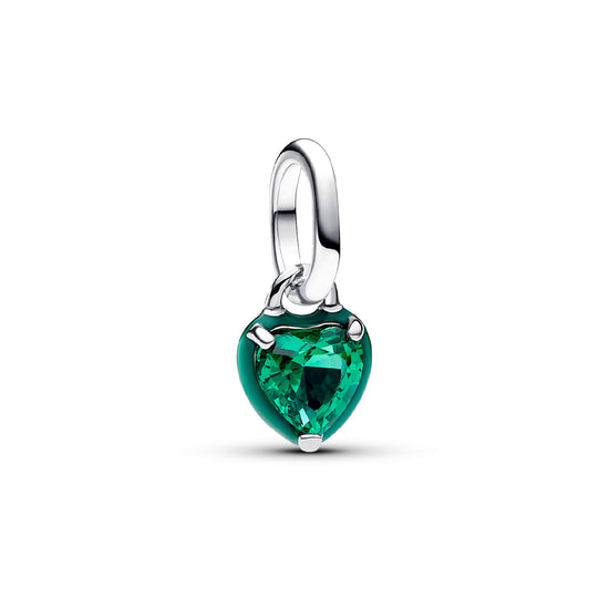 Mini Charm pendente Pandora in argento 925 e cristallo verde P.793042C03