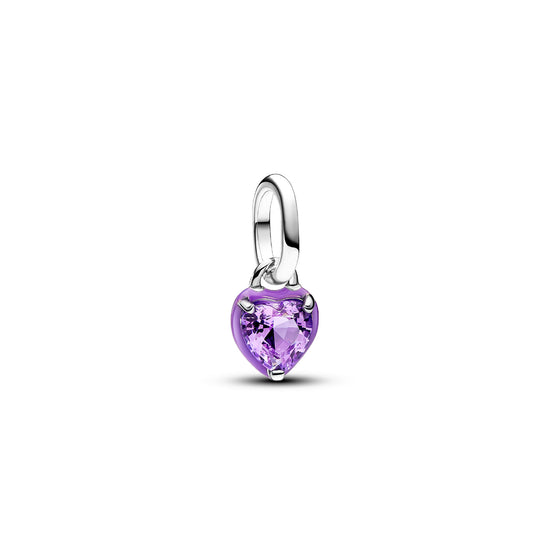 Mini Charm pendente Pandora in argento 925 e cristallo viola P.793042C04