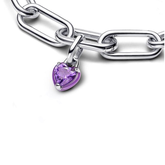 Mini Charm pendente Pandora in argento 925 e cristallo viola P.793042C04