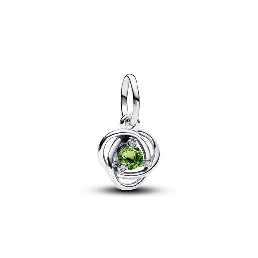 Mini Charm pendente Pandora in argento 925 e cristallo verde P.793125C08