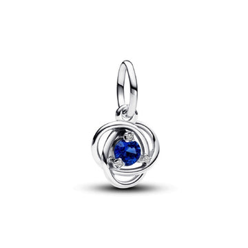 Charm pendente Pandora in argento 925 e cristallo blu da donna P.793125C09