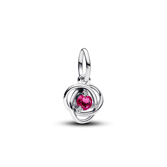 Mini Charm pendente Pandora in argento 925 e cristallo rosa P.793125C10