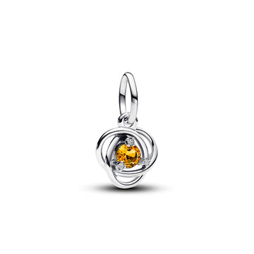 Mini Charm pendente Pandora in argento 925 e cristallo arancione P.793125C11