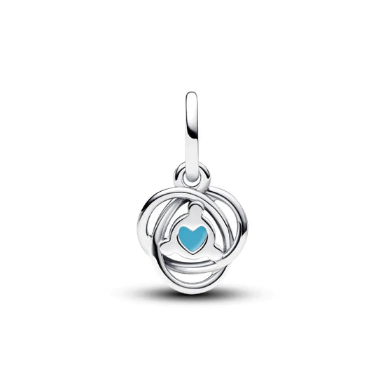 Charm pendente Pandora in argento 925 e cristallo turchese P.793125C12