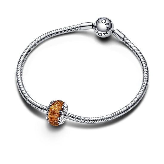 Charm Il Re Leone Pandora in argento 925 e vetro di murano P.793252C00