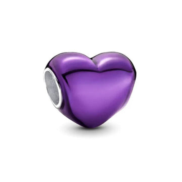 Charm cuore Pandora in argento 925 e smalto viola da donna P.793337C01