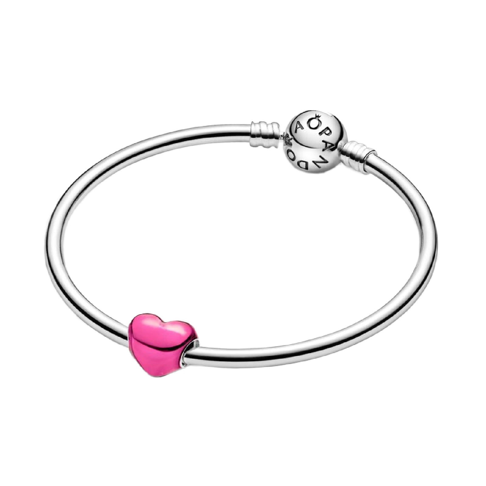 Charm cuore Pandora in argento 925 e smalto rosa da donna P.793337C03