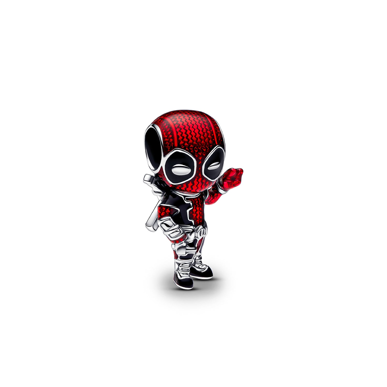 Charm Deadpool Pandora in argento 925 e smalto da donna P.793360C01