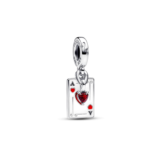 Charm pendente Pandora Disney in argento 925 e cristallo rosso P.793420C01