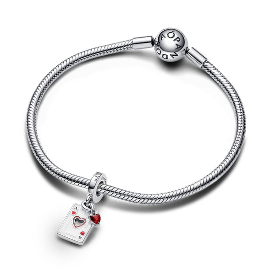 Charm pendente Pandora Disney in argento 925 e cristallo rosso P.793420C01