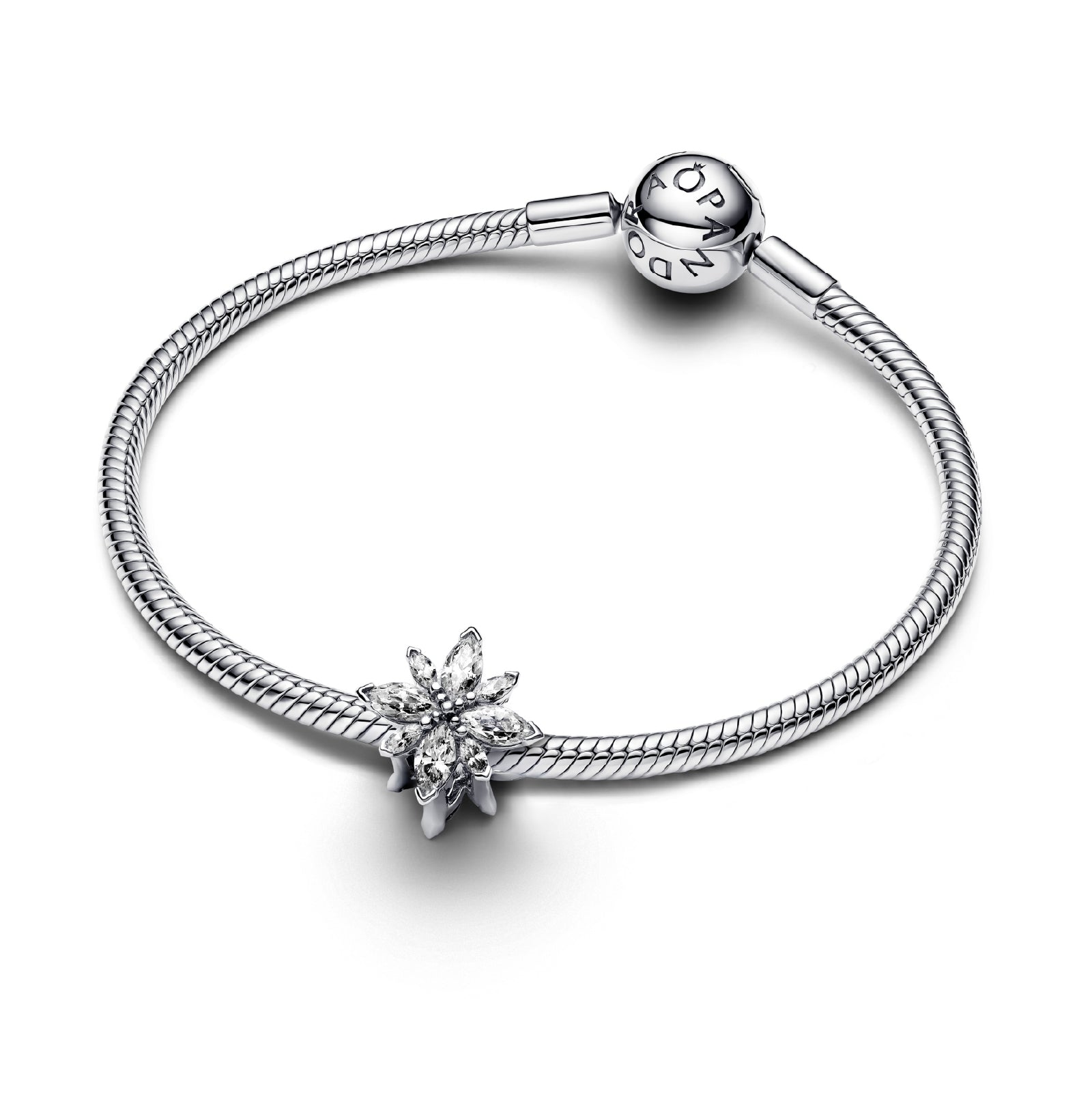 Charm Pandora in argento a stella polare con 16 zirconi MISURA UNICA