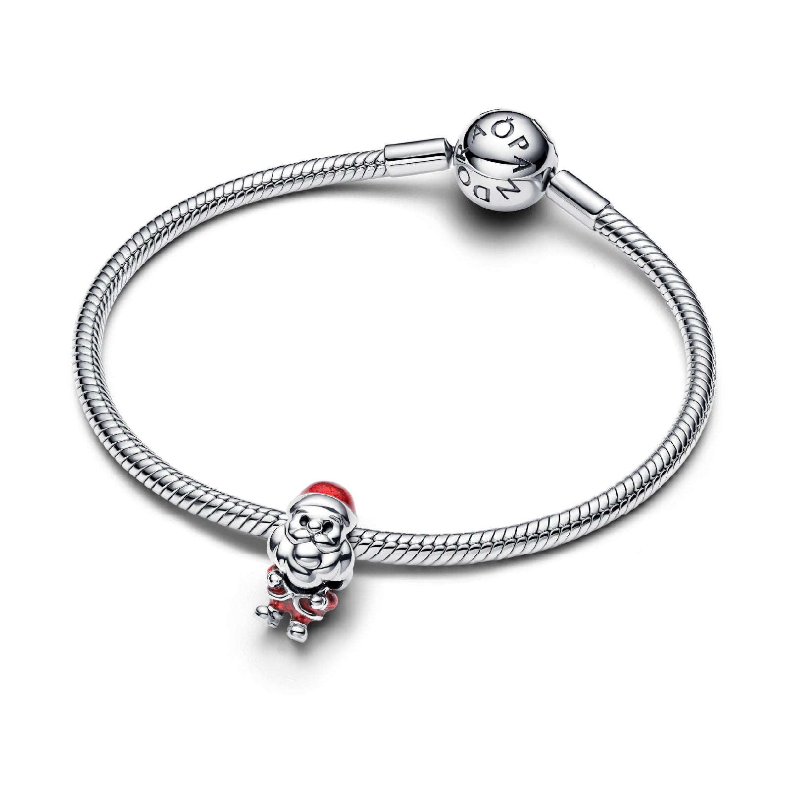 Charm Pandora in argento babbo natale e smalto rosso MISURA UNICA