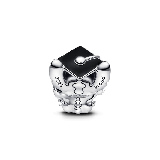 Charm Pandora in argento e smalto con Stitch versione laureato MISURA UNICA
