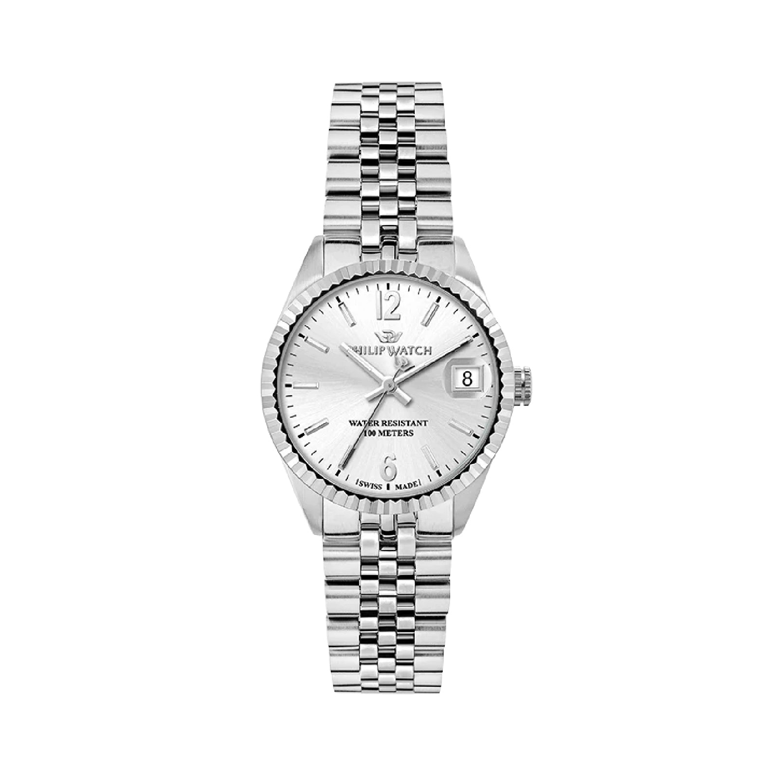 Orologio quarzo Philip Watch in acciaio argento da donna MISURA UNICA