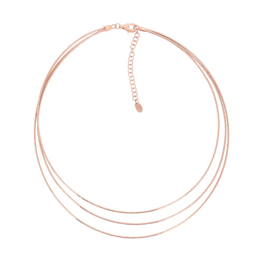 Collana multifilo da donna Pesavento Silk argento rosé lucido MISURA UNICA