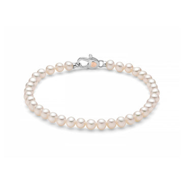 Bracciale donna Miluna Perle Con Chiusura perle 4,5/5, argento e cuore oro