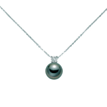 Collana donna Nimei Parure oro bianco perla 10/11mm diamanti 0,03ct e 0,032ct