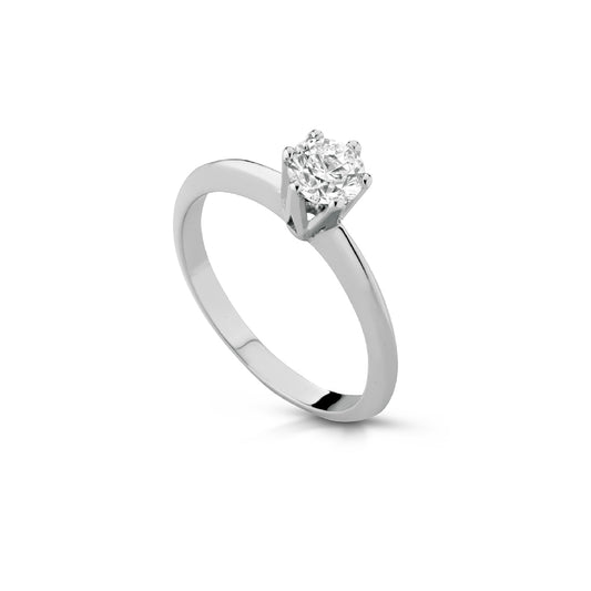 Anello solitario PG Gioielli oro 18kt con diamante 0,08ct G VS SU MISURA