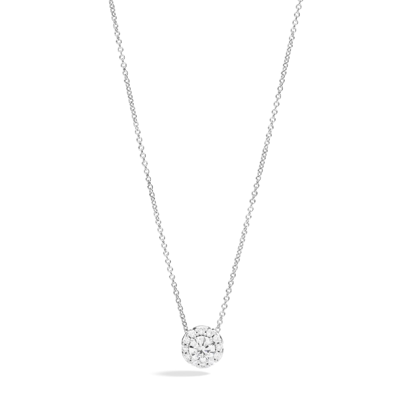 Collana punto luce Recarlo in oro bianco 18kt e diamanti 45 cm