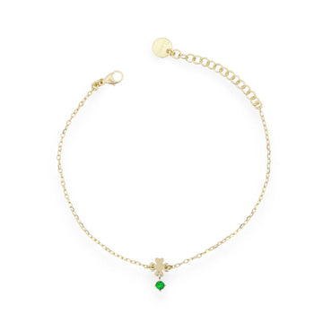 Bracciale Rue Des Mille in argento 925 con zircone verde R.BRZ024QUADAU