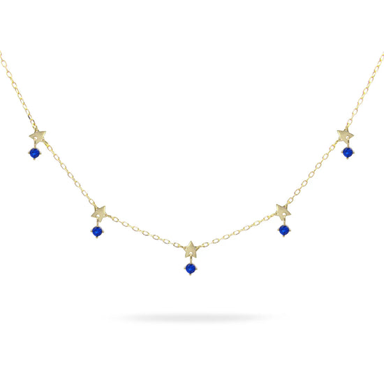 Collana Rue Des Mille in argento 925 con stelle e zirconi blu R.GRZ0245STEAU