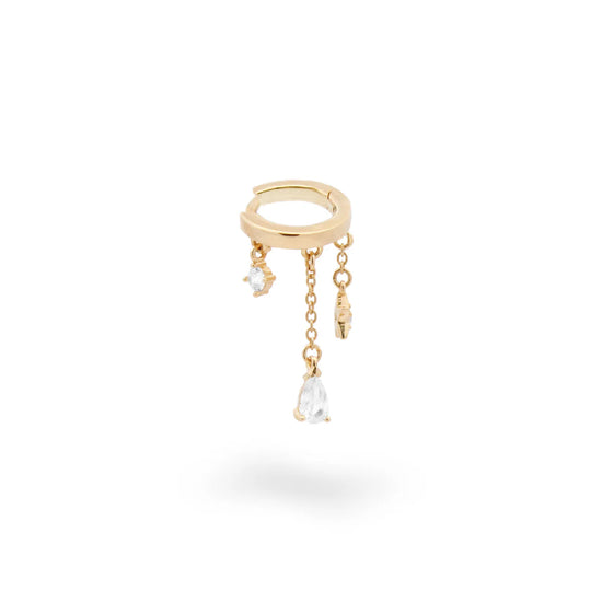 Helix Rue Des Mille in argento 925 oro con zirconi e stella R.PRZ026M1AU