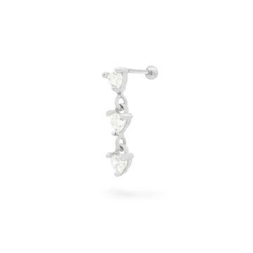 Helix Rue Des Mille argento 925 rodiato con zirconi cuori R.PRZ026M2RH