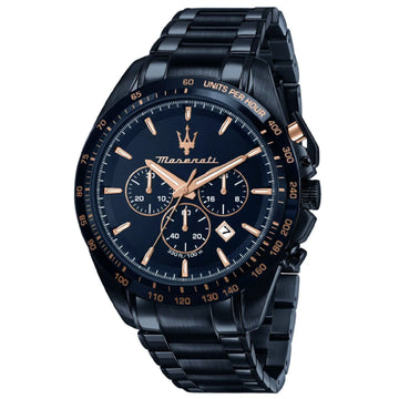 Orologio crono uomo Maserati Traguardo Blue Edition acciaio blu 45m