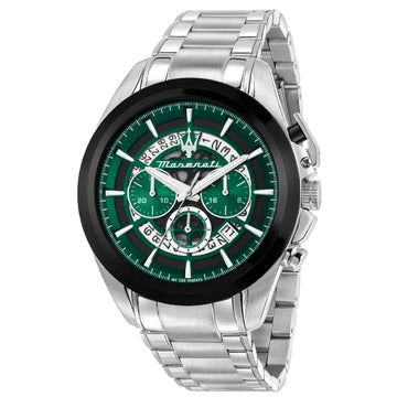 Orologio Crono uomo Maserati Traguardo in acciaio quadrante verde 45mm R8873612060-1